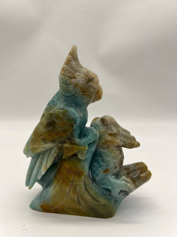 M-【Parrot Couple Carving】Claim before order